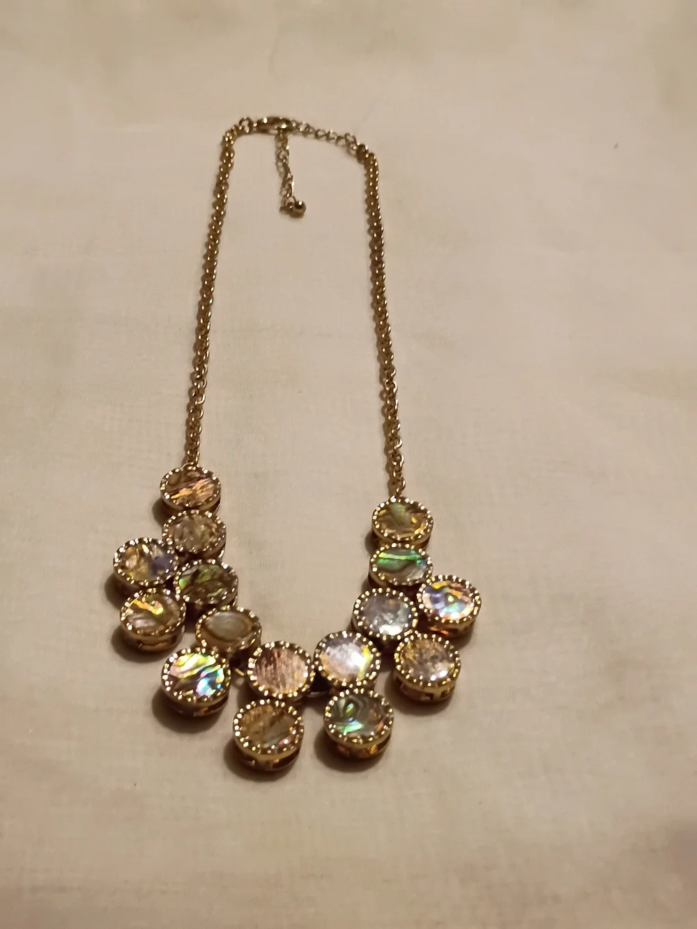 Gold-Tone Iridescent Cluster Necklace - Women Jewelry